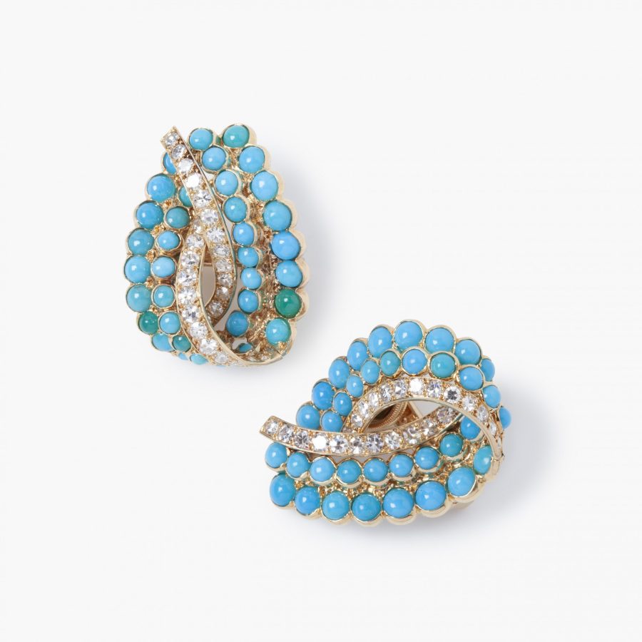 cartier turquoise earrings