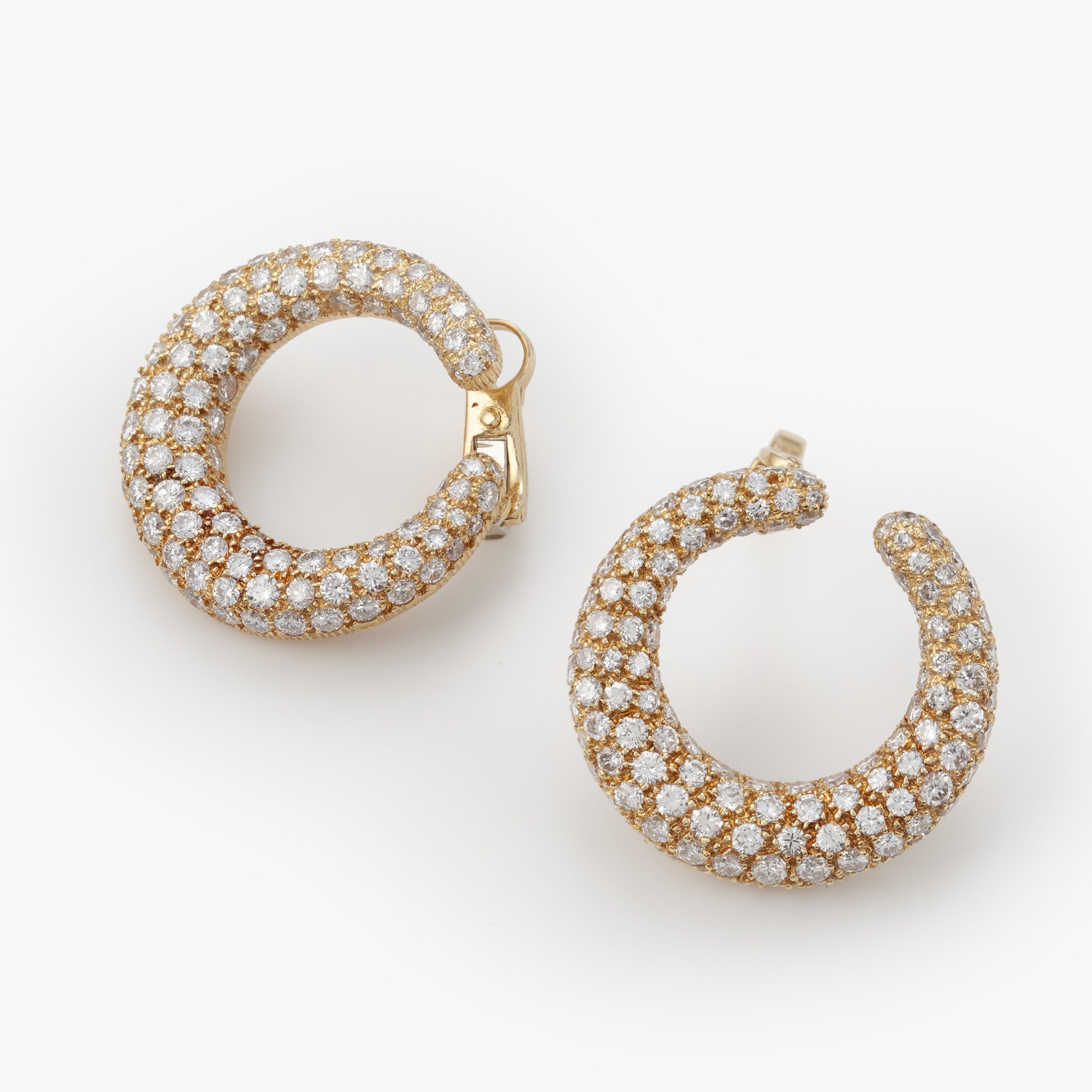 Cartier diamond hoop earrings Marjan Sterk Fine Art Jewellery